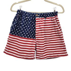 Chubbies Mens Medium Shorts 'Mericas American Flag Red White Blue Shorts USA